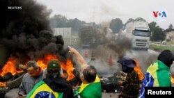 En Fotos | Derrota de Bolsonaro en las urnas aviva protestas de camioneros en Brasil