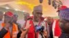 Shugaban NNPC Mele Yana Bayani Wa Manema Labarai Lokacin Da Gwamnatin Najeriya Ta Kaddamar Da Aikin Tonon Mai A Jihar Nasarawa