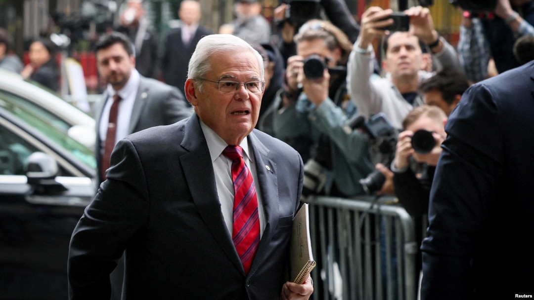 U.S. Senator Robert Menendez arrives at Federal Court, for the start of his corruption trial, in New York City, May 13, 2024.