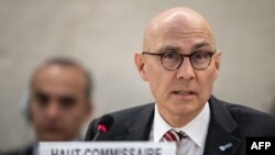 联合国人权事务高级专员蒂尔克在日内瓦人权理事会第52次会议上讲话。（2023年3月6日）