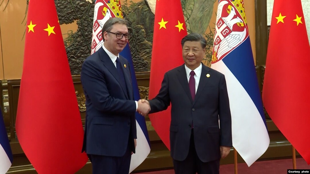 Susret dva predsednika Ši Đinpinga i Aleksandra Vučića na samitu Pojas i put koji traje u Kini (Foto: Predsedništvo Srbije)
