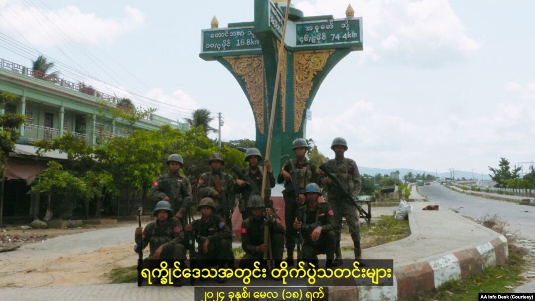 ဘူးသီးတောင်ဗျူဟာဌာနချုပ်အပါအဝင် စခန်းအများအပြားသိမ်းပိုက်ခဲ့ကြောင်း AA က ထုတ်ပြန်ခဲ့သည့် မှတ်တမ်းပုံ (မေ ၁၈၊ ၂၀၂၄)