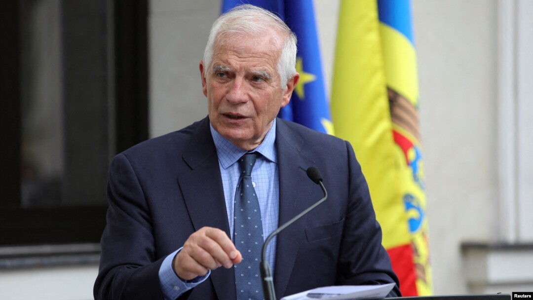ARCHIVO - El Alto Representante de la Unión Europea para Asuntos Exteriores y Política de Seguridad, Josep Borrell, pronuncia un discurso durante una ceremonia de inauguración de la Misión de Asociación de la UE en Chisinau, Moldavia, el 31 de mayo de 2023. 