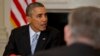 President Barack Obama meets with members of the Democratic Governors Association, in the State Dining Room of the White House in Washington, Feb. 21, 2014.