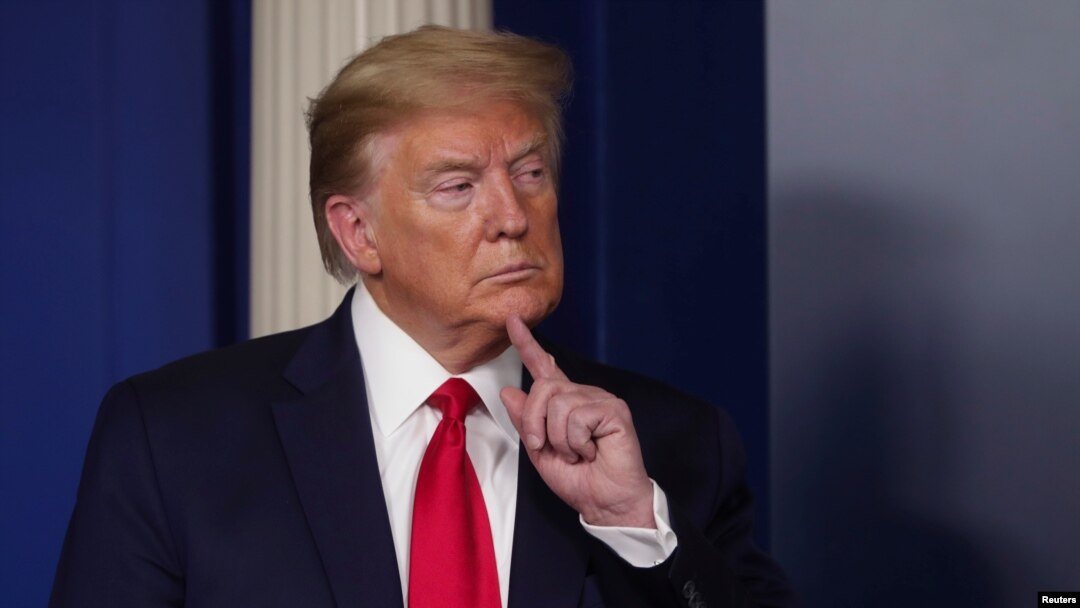Predsednik Amerike Donald Tramp na dnevnom brifingu o koronavirusu (Foto: Rojters/Jonathan Ernst)