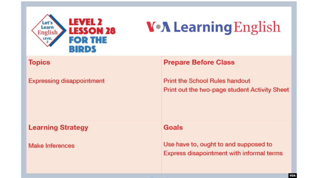 Let’s Learn English - Level 2 - Lesson 28