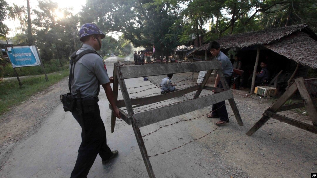 ရခိုင်ပြည်နယ်တွင်း ရဲလုံခြုံရေးတပ်များ နေရာချထား။