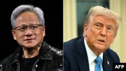 美国总统特朗普与英伟达创办人兼首席执行官黄仁勋星期五在白宫会面。两人讨论中国人工智能(AI)公司深度索求(DeepSeek)，以及收紧芯片出口的问题。