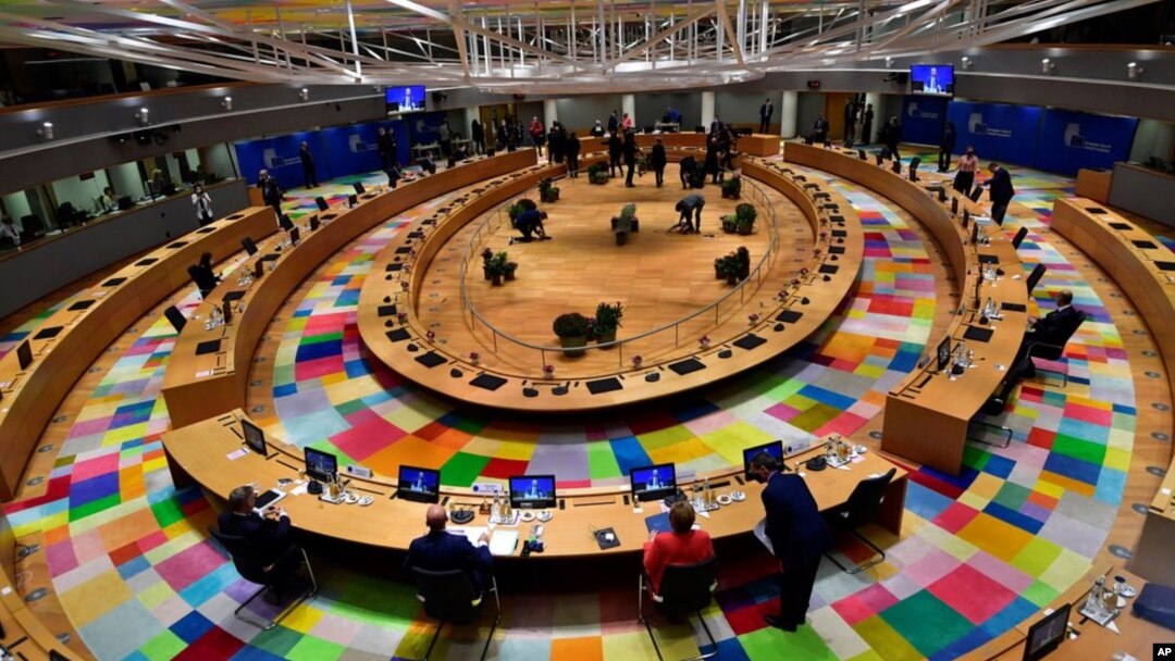 Sastanak lidera Evropske unije u Briselu, petak 2. oktobar 2020. (Foto: John Thys via AP)
