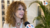 Poeta Gioconda Belli durante una entrega de premios de la Fundación Violeta de Chamorro. [Foto: Houston Castillo Vado/VOA]