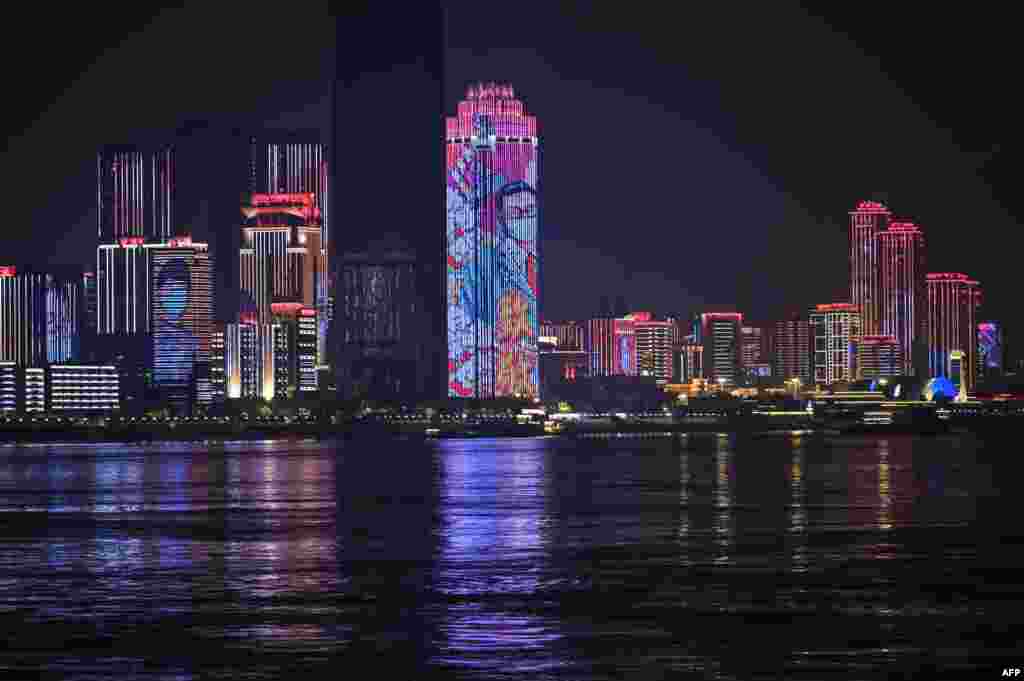 A general view of residential and commercial buildings near Yangtze River is pictured in the city of Wuhan, in China's central Hubei province.
