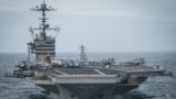资料照片：美国海军尼米兹级核动力航空母舰乔治·华盛顿号。