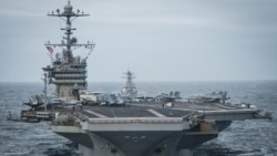 资料照片：美国海军尼米兹级核动力航空母舰乔治·华盛顿号。