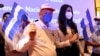 La exreina de belleza Berenice Quezada el día que se anunció su candidatura a la Vicepresidencia de Nicaragua. Foto Houston Castillo, VOA.