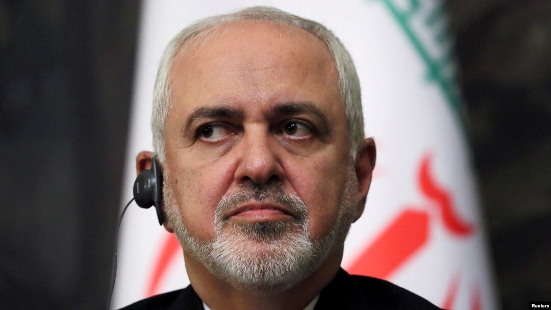 El ministro de Relaciones Exteriores, Mohammad Javad Zarif, en conferencia de prensa en Moscú, el 8 de mayo de 2019.
