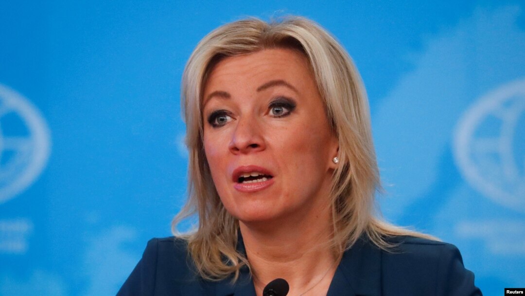 Arhiva - Portparolka Ministarstva spoljnih poslova Rusije, Marija Zaharova, govori tokom godišnje konferencije za štampu šefa ruske diplomatije Sergeja Lavrova u Moskvi, 14. januara 2022.