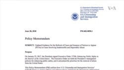 Memorando inquietante para inmigrantes en EE.UU.