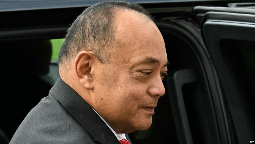 2023年9月25日，湯加首相肖西·索瓦萊尼抵達華盛頓白宮南門參加由拜登總統主持的太平洋島國論壇峰會。 (法新社照片)

