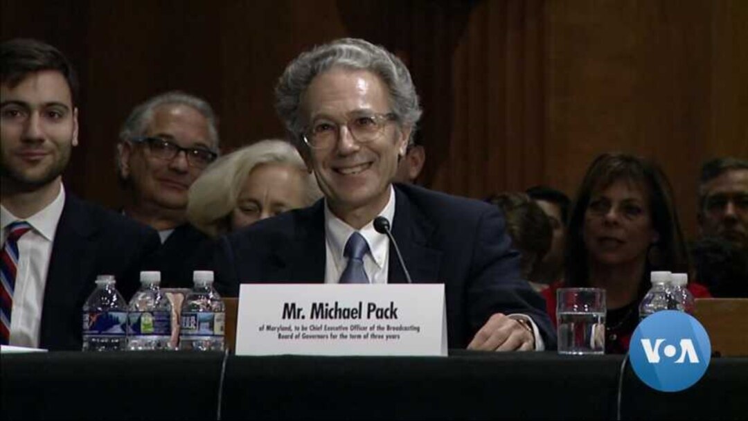 ARCHIVO-Michael Pack, elegido por el presidente Donald Trump para dirigir la Agencia de Medios Globales de Estados Unidos, en su audiencia de confirmación en Washington, el 19 de septiembre de 2019. Su nominación fue confirmada el 4 de junio de 2020.