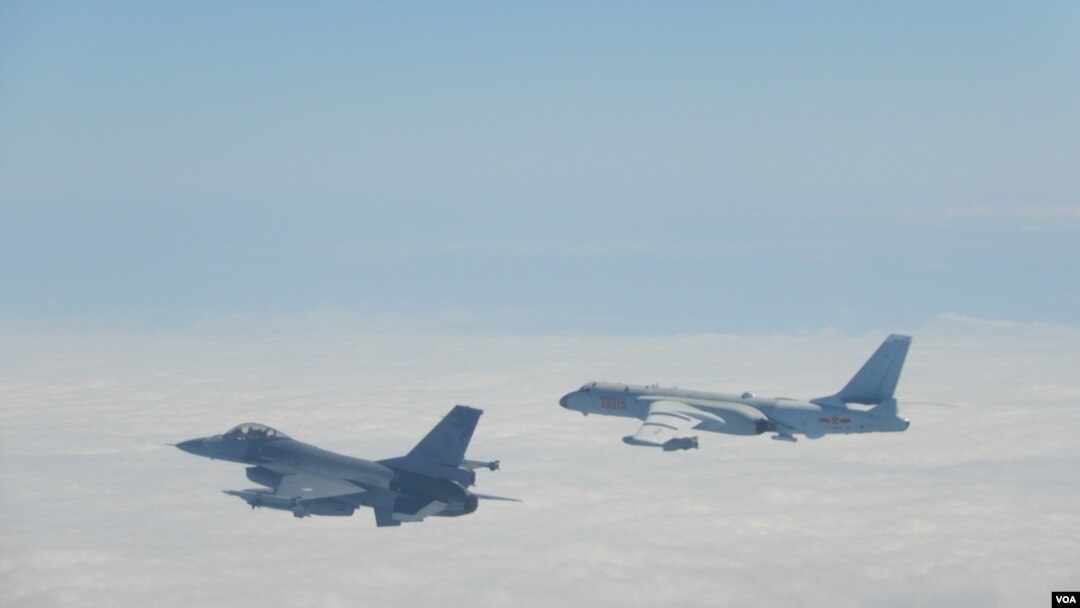 2020年2月9日台灣F-16戰機升空監控伴飛中國軍機繞台飛行 （圖片：台灣國防部網站）