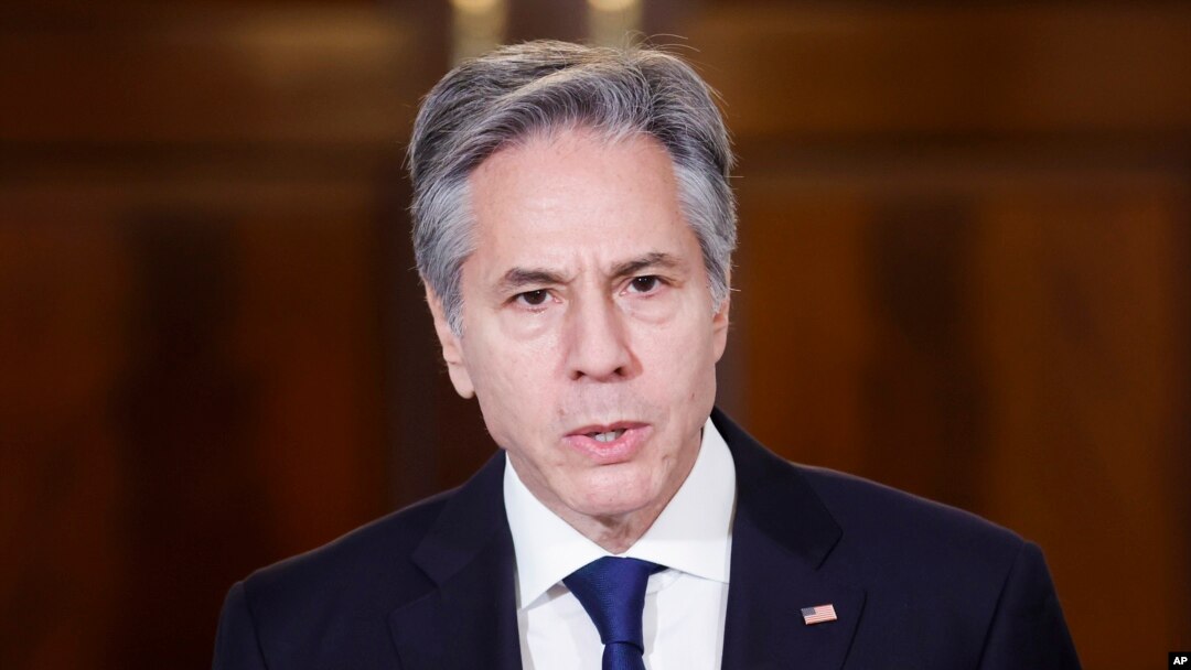 ARCHIVO - El secretario de Estado, Antony Blinken, habla sobre el lanzamiento del Informe Internacional de Libertad Religiosa en el Departamento de Estado en Washington, el lunes 15 de mayo de 2023. (Jonathan Ernst/AP, archivo)