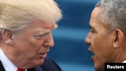 Predsednik SAD Donald Tramp i bivši predsednik SAD Barak Obama