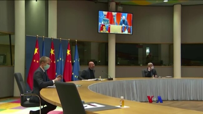 တရုတ်နဲ့လုပ်မယ့် ကုန်သွယ်ရေးသဘောတူညီချက် EU ဆိုင်းငံ့