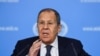 El ministro de Asuntos Exteriores de Rusia, Serguéi Lavrov, habla durante una conferencia de prensa anual en Moscú, el 14 de enero de 2025.