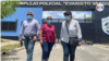 Familiares y abogados de los extrabajadores de la Fundación Chamorro acuden a la Policía Nacional de Nicaragua el 29 de mayo de 2021 a pedir información sobre los detenidos. Foto Houston Castillo, VOA.
