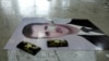 Qamishli xalqaro aeroportida prezident Bashar al-Assadning oyoqosti qilingan portreti, Suriya, 8-dekabr, 2024. 